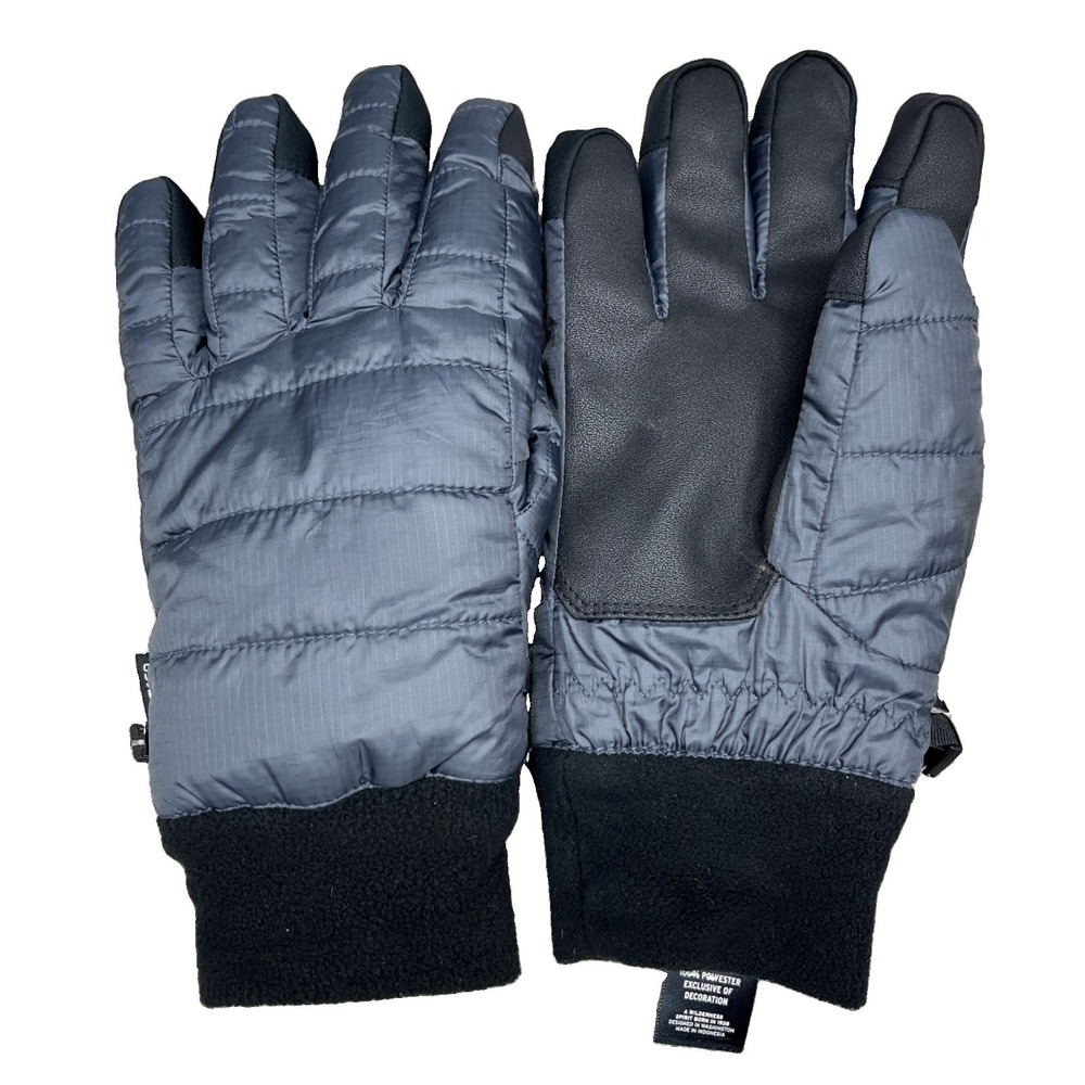 REI Winter Gloves Women’s Large Gray Insulated Quilted Faux Leather Fleece Line